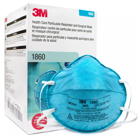 3M™ Health Care Particulate Respirator and Surgical Mask 1860, N95, BX/20 (multiple options)