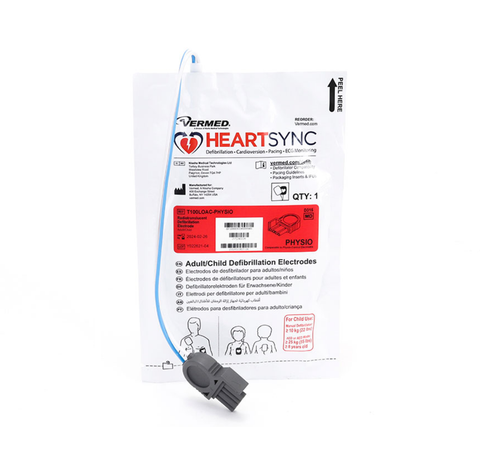 Heart Sync® LIFEPAK® Multi-Function Defibrillator Pads, Leads Out, Adult / Child (1 Pair)