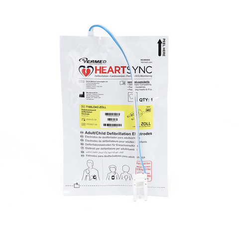 Heart Sync® ZOLL® Multi-Function Defibrillator Pads, Leads Out, Adult / Child (1 Pair)