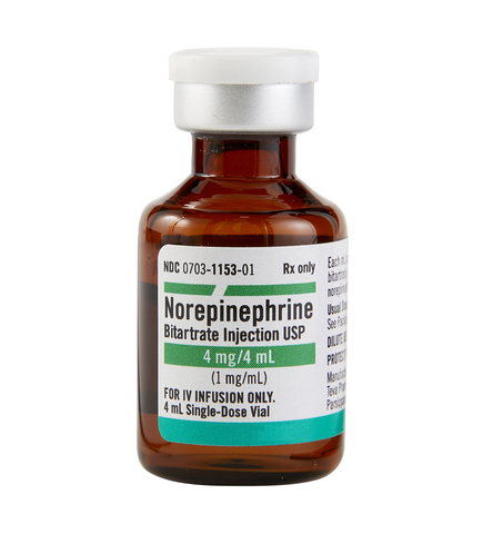 Levophed™ (Norepinephrine Bitartrate) Injection, USP, 1mg/mL, 4mL Vial (ea)