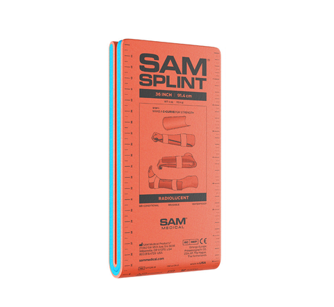 SAM® Splint, Standard Flatfold, Orange and Blue, 36in L x 4.25in W (ea)