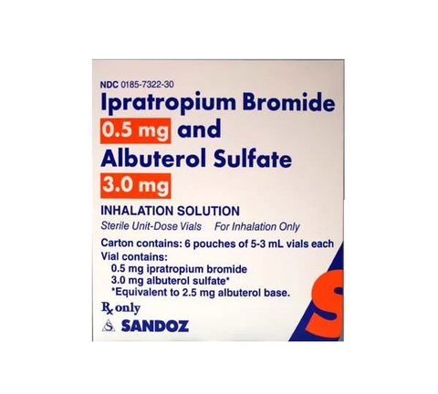 Ipratropium Bromide (0.5mg) / Albuterol Sulfate (3mg), Duo Dose, Inhalation Solution, 3mL Vial (BX/30)