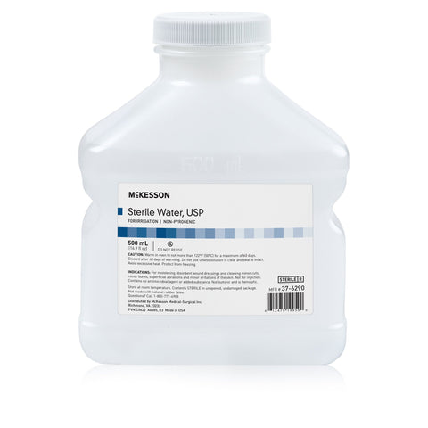 Medline Sterile Water Solution, 500mL Bottle (ea)